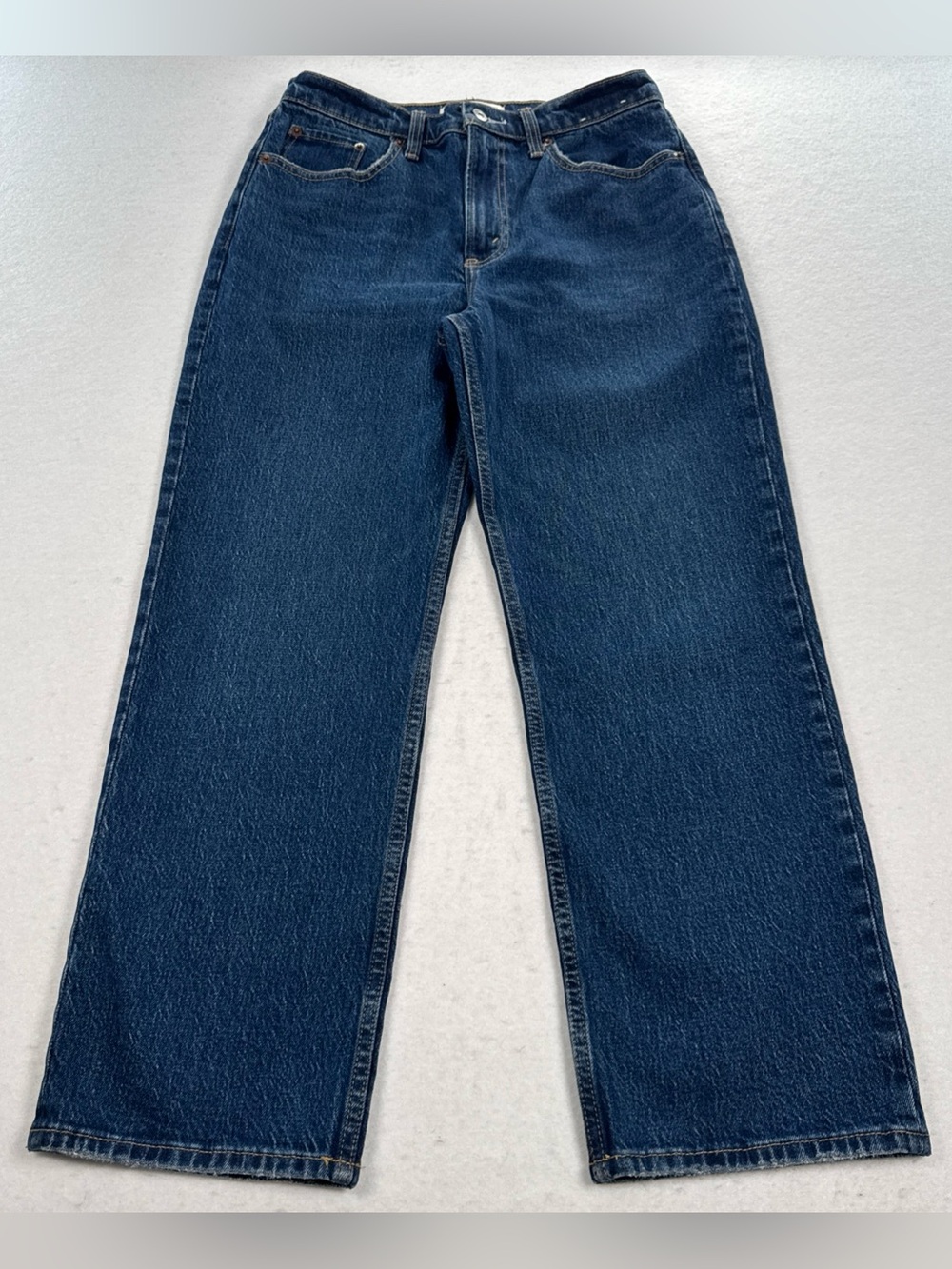Abercrombie & Fitch The Vintage Straight High Rise Jeans‎ Womens 4S Dark Blue